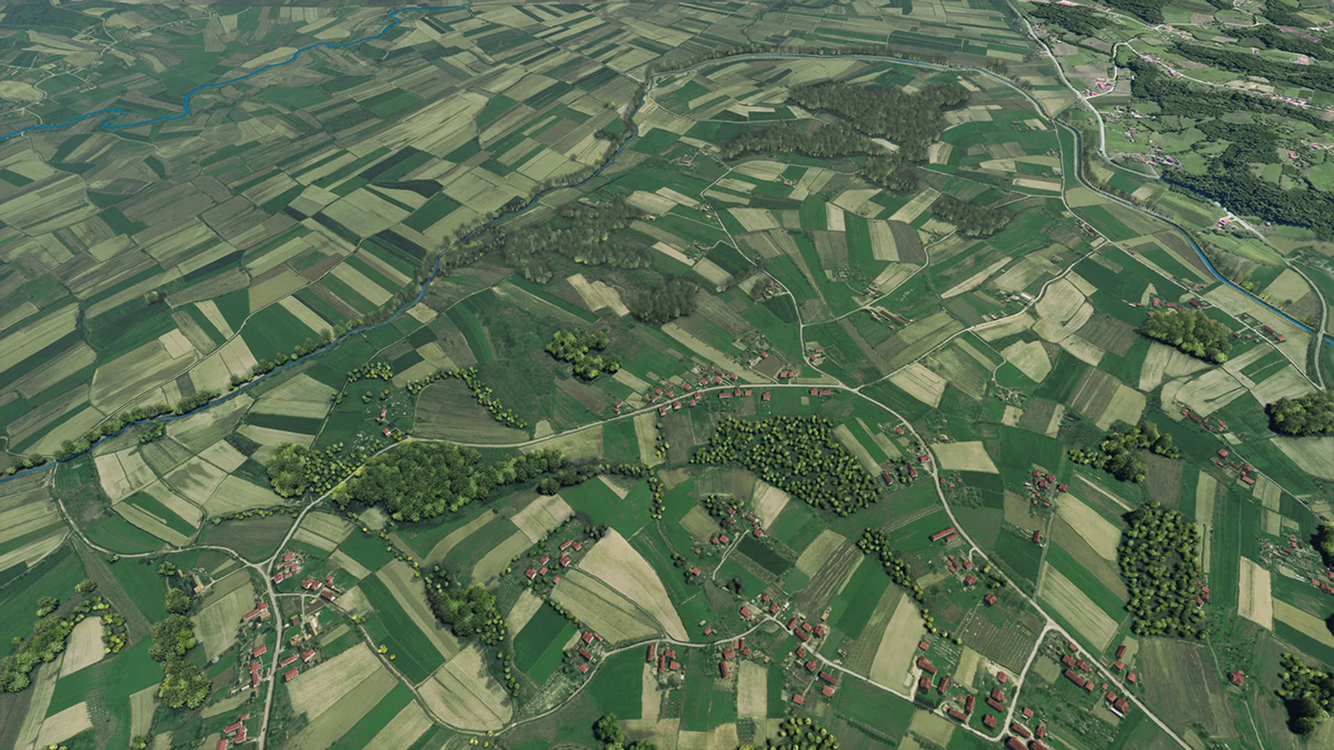 Predloženo područje projekta pre izgradnje.